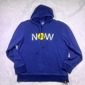 Life Is Good Women's Blue Hoodie "NOW" Graphic XL Classic Fit